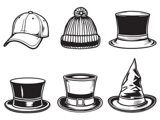 Cap line art illustration creative modern abstract sketch on paper