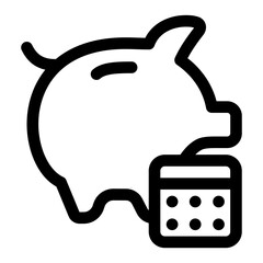 Outline Icon of Investment Context such as return, loss, etc