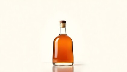 whiskey bottle isolated on white background