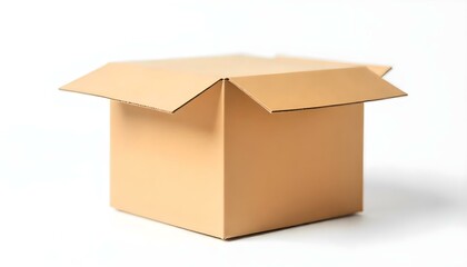 Closed cardboard box isolated on a white background