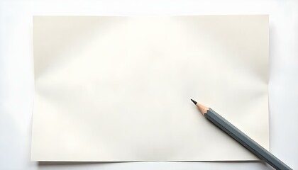 Blank paper with mechanical pencil isolated on white