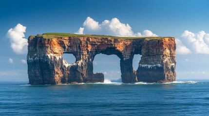 Natural rock arch over the sea - a perfect travel destination for nature lovers and photographers.