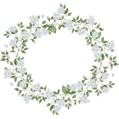 Delicate wreath of  flowers