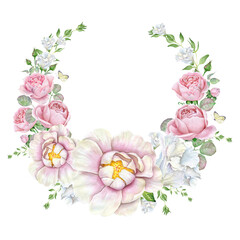 Delicate wreath of  flowers