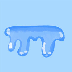 Watercolor blue water splash, water drop, splash, element stock design