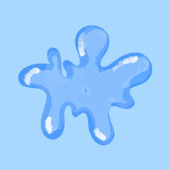 Watercolor blue water splash, water drop, splash, element stock design