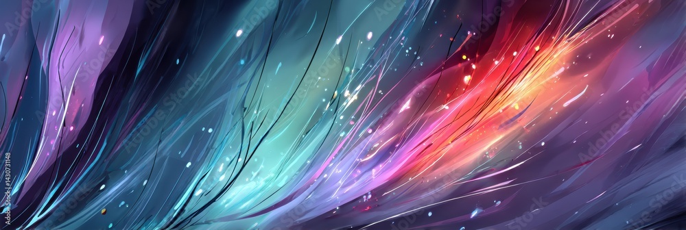 Poster Healing Wound Animation Features Sparkles and Soothing Color Flow Creating a Calming Effect for Viewers Experiencing the Visual Journey