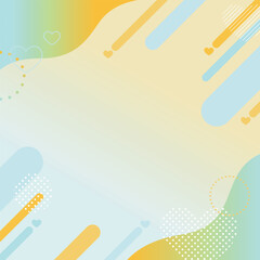 Lovely Geometric Pattern Background Web Graphic Seamless Frame Shape Wave Gradient orange cyaan / ラブリーな幾何学模様 背景 素材 シームレス フレーム シェイプ ウェーブ グラデーション オレンジ シアン