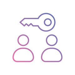 Key Person icon vector stock illustration