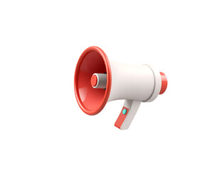 3D Cartoon Megaphone for Announcement and Promotion