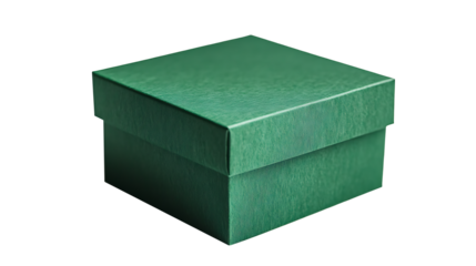 green box isolated white and transparent background