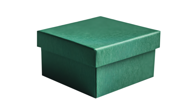 green box isolated  white and transparent background