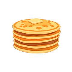 Stack of Golden Pancakes with Butter