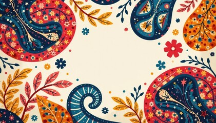 Abstract paisley pattern, muted tones, modern feel, minimalist design , line, white, beige