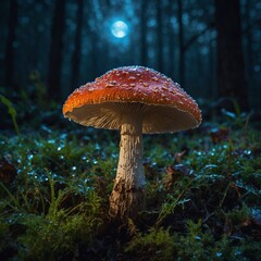 Fototapeta premium red mushroom in the forest