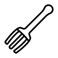 Fork Vector Line Icon Design