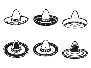 sombrero art elegant line art design for modern artwork