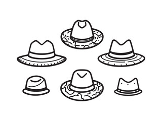 sunhat art artistic line sketch minimal design summer accessory drawing