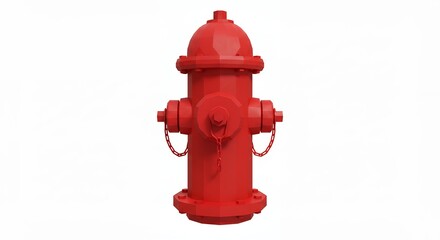 Red fire hydrant illustration for safety education