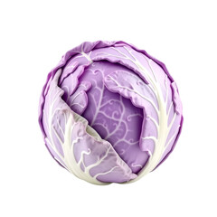 Fototapeta premium Vibrant Purple Cabbage in Full Detail