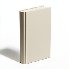 Beige Book Mockup: Blank Hardcover Book Template for Design Presentation