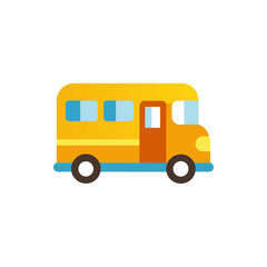 School Bus Icon isolated on transparent background