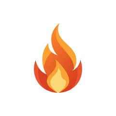 Unity Flame Icon isolated on transparent background