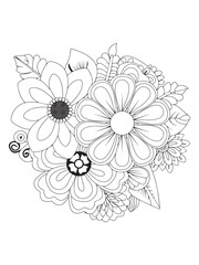 unique botanical coloring illustrations