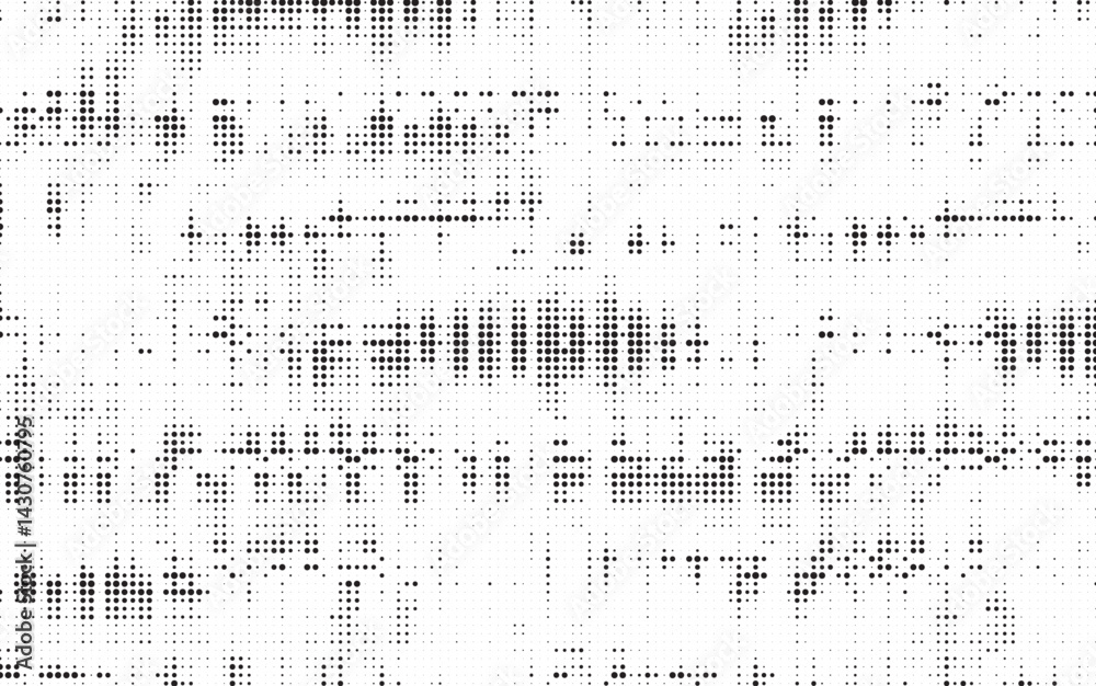 Poster Halftone background vector, abstract backdrop design with two tone pattern and copy space for edit your content. Vector Illustration.	