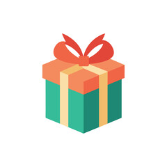 Gift Box with Ribbon isolated on transparent background