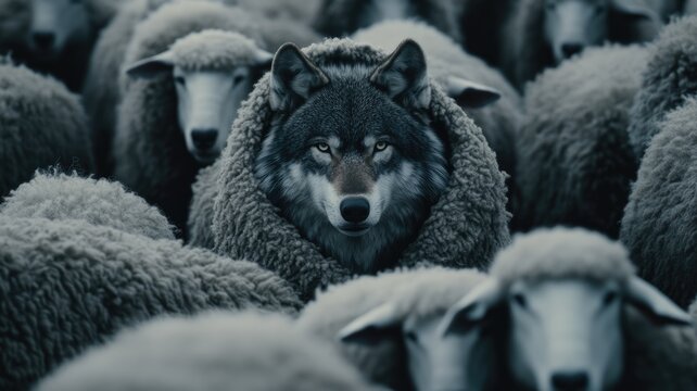 A wolf in sheep's clothing among sheep