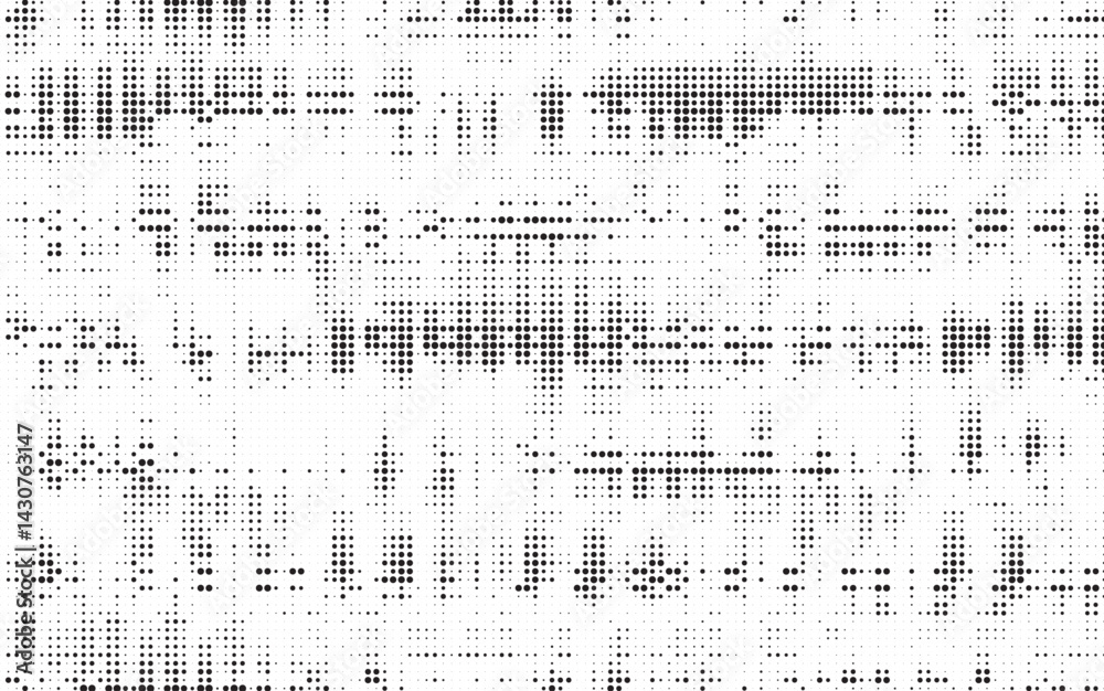 Aufkleber Halftone vector background. Monochrome halftone pattern. Abstract geometric dots background. Pop Art comic gradient black white texture. Design for presentation banner, poster, flyer, business card.