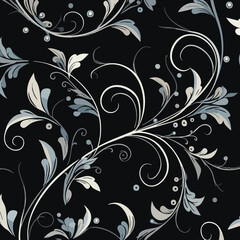 Obraz premium ai174547085664_15.epsSeamless and stylish pattern design featuring repeating geometric shapes in a modern black and white color scheme. Perfect for backgrounds, wallpapers, textiles, packaging, and di