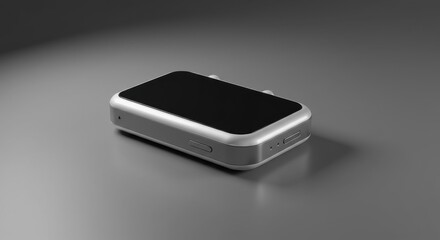 Sleek Silver Smartwatch Device Modern Minimalist Design Technology Gadget