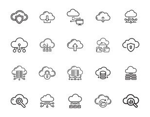 Fototapeta premium 20 Cloud Computing Icons set 
