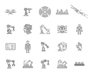 20 Robotics and Automation Icons set
