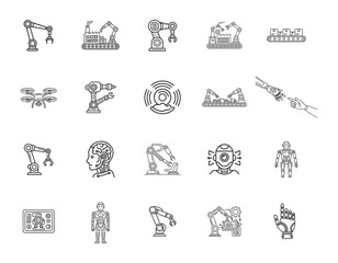 20 Robotics and Automation Icons set
