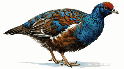 Grouse in watercolor mist grouse isolated watercolor vector illustration svg