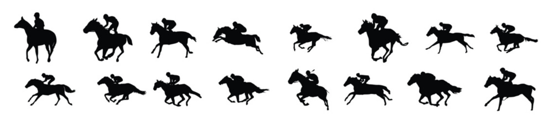 Horse Vector Icon And Horse Rider Symbol