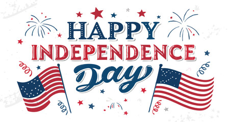 Patriotic Celebration Icon Set – 4th of July, Independence Day, and National Holiday Party Vector Symbols in Red, White, and Blue.