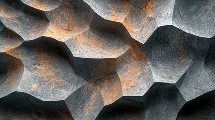 Abstract Stone Texture: Gray, Orange Hues