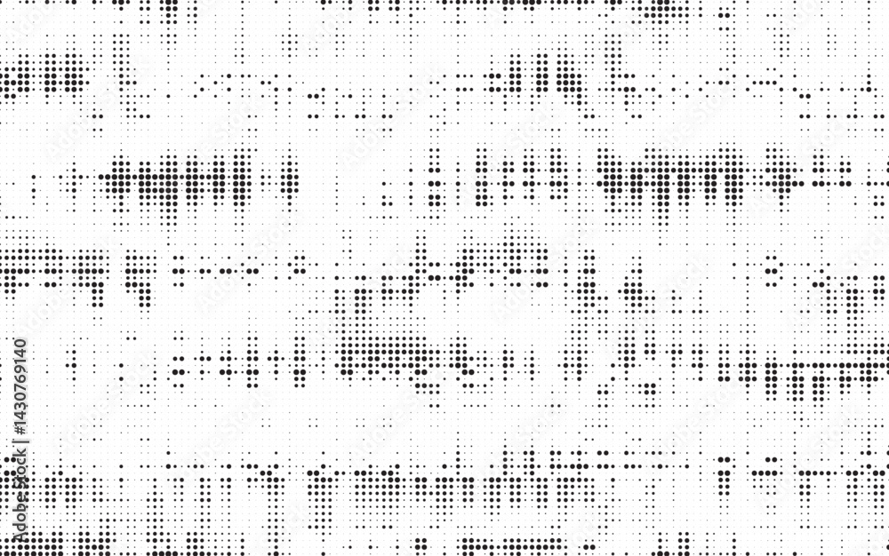 Poster Halftone vector background. Monochrome halftone pattern. Abstract geometric dots background. Pop Art comic gradient black white texture. Design for presentation banner, poster, flyer, business card.
