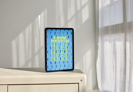vertical Tablet Mockup in Natural Light