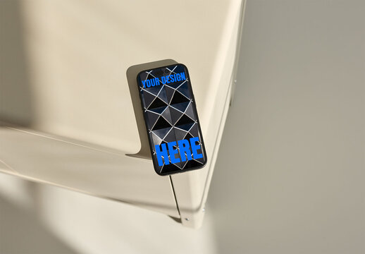 Smartphone Mockup on Clean Surface