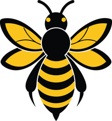 bee vector illustration, bee silhouette vector, bee logo vector, bee vector icon, bee silhouette vector isolated on white background