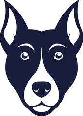 Silhouette of Dog vector style Illustration