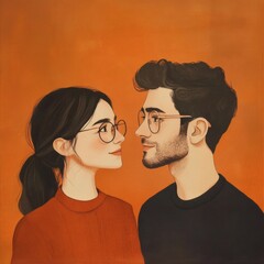 Minimalist portraits of couples

