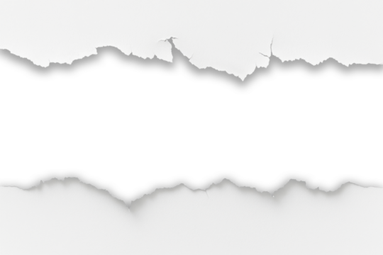 white torn paper craft frame background