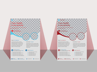 Corporate healthcare and medical flyer or poster design layout, Simple medical flyer design template Professional creative medical flyer template