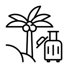 vacation single icon